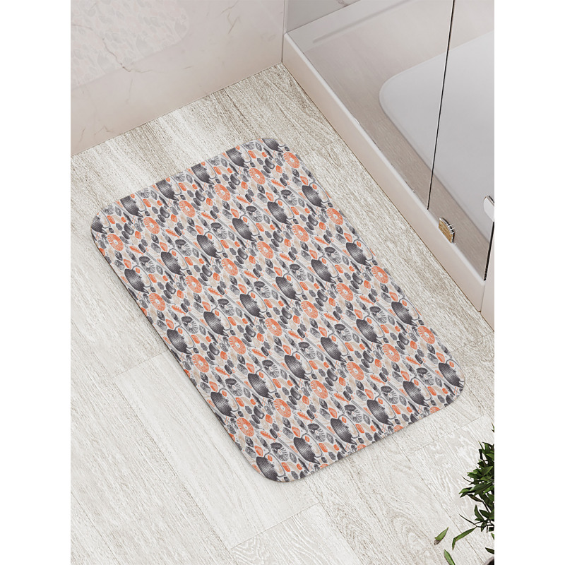 Shrimps Rolls and Wasabi Food Bath Mat