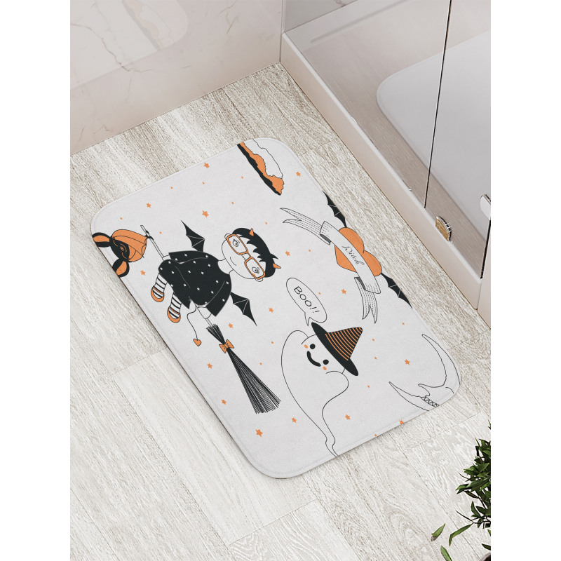 Witch Flying on a Broomstick Bath Mat