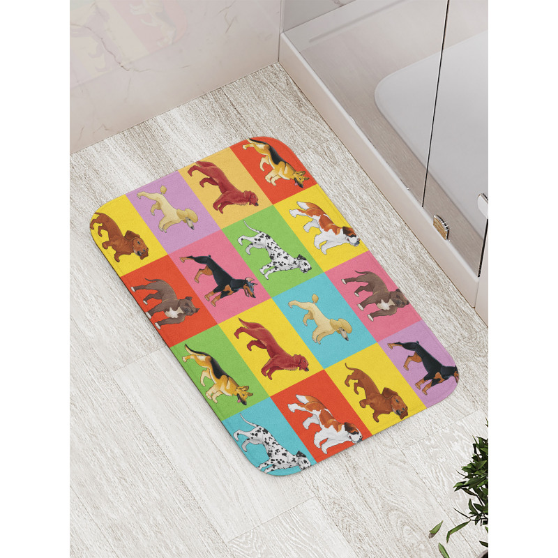 Different Breeds Animal Lover Bath Mat