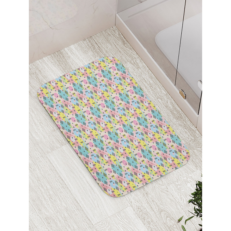 Brush Strokes Folk Bath Mat