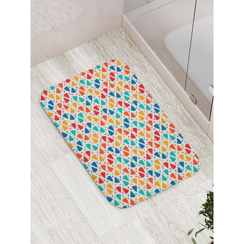 Trippy Geometric Fractal Bath Mat