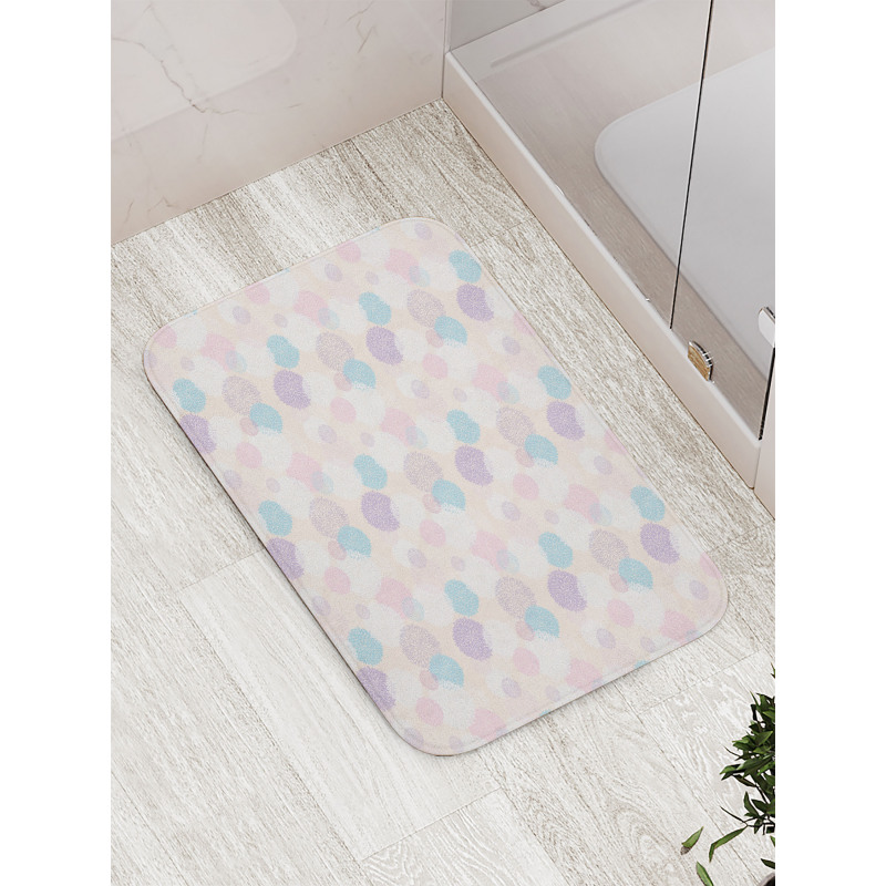 Soft Toned Dahlia Petals Bath Mat