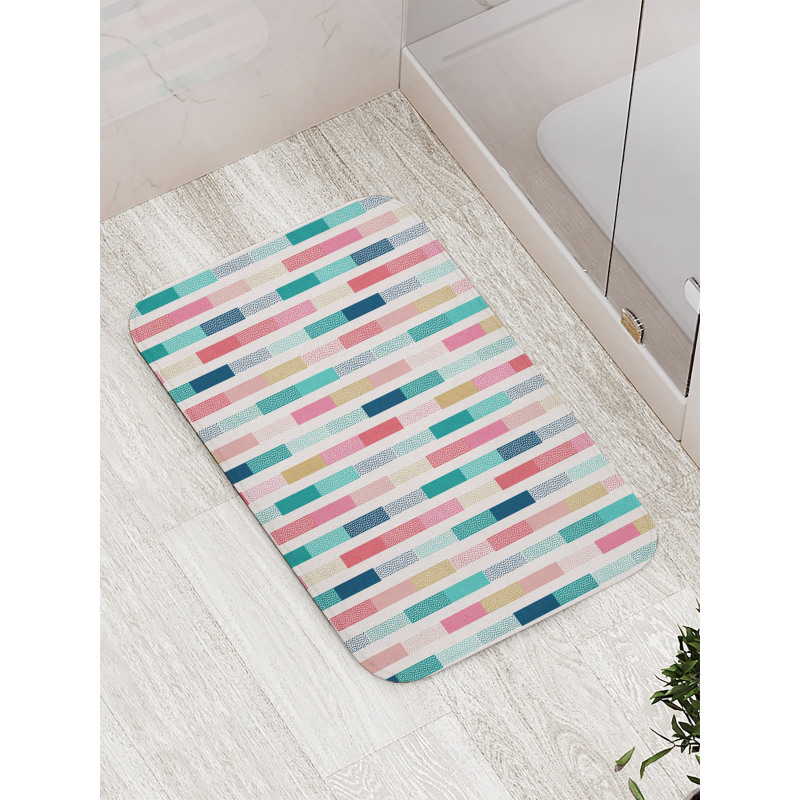 Avant-Garde Color Stripes Bath Mat