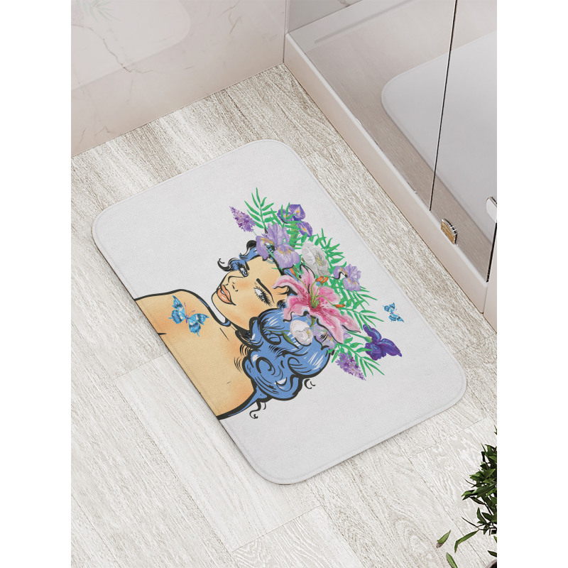 Floral Spring Woman Teen Bath Mat