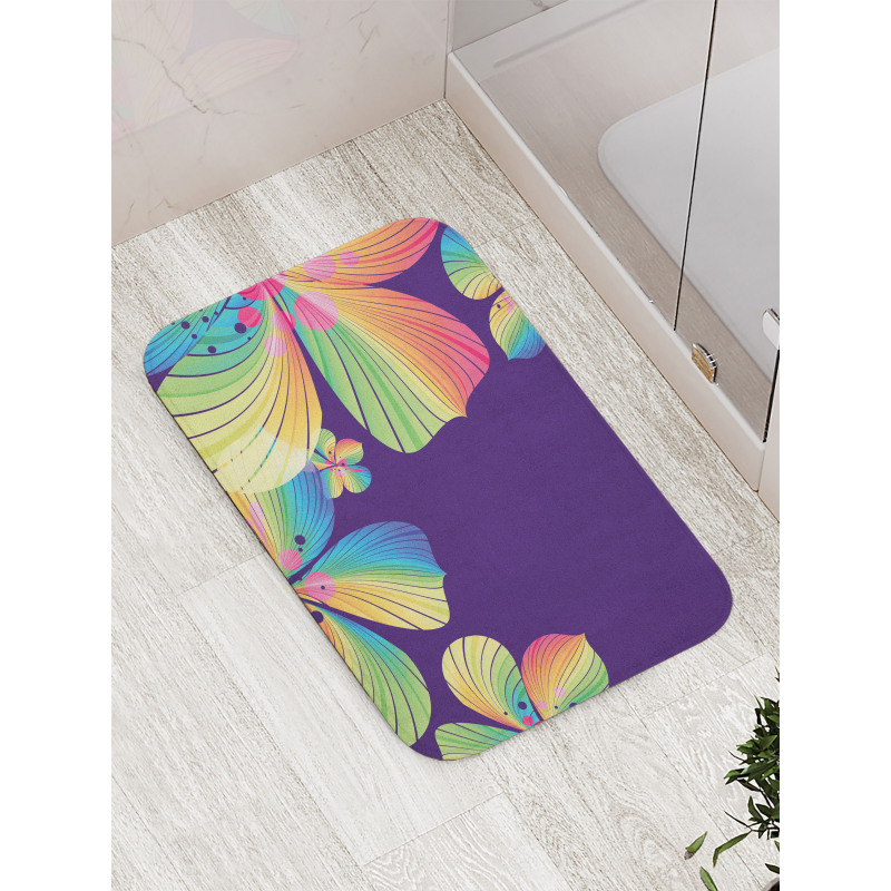 Abstract Big Exotic Flower Bath Mat