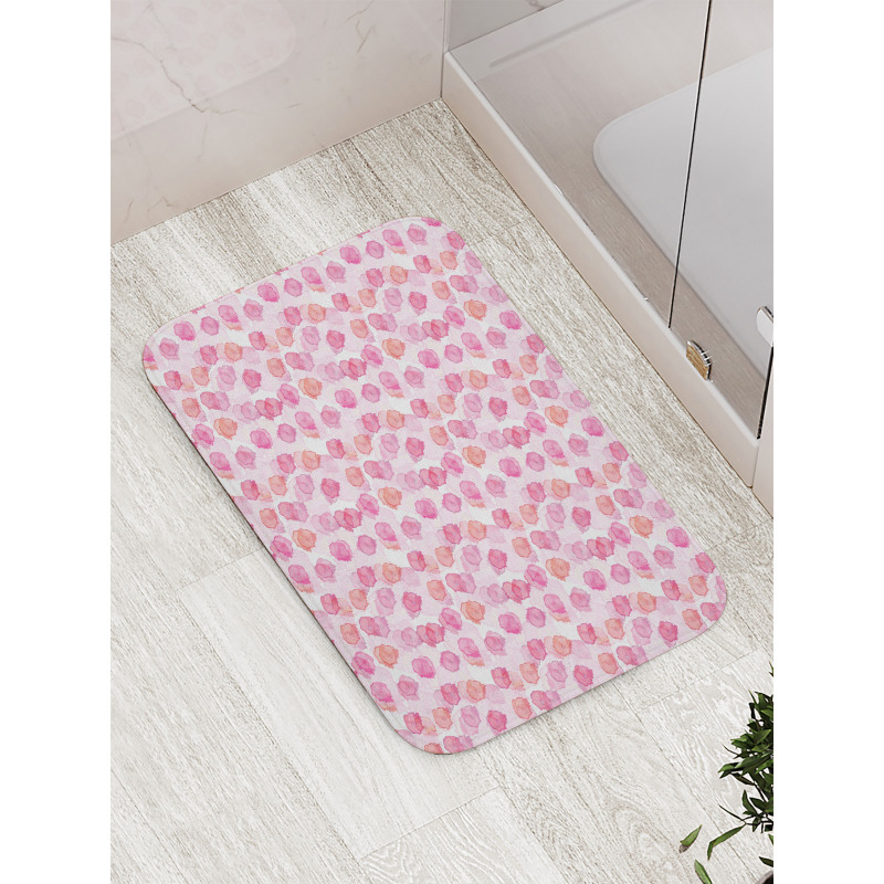 Pastel Watercolor Blossom Bath Mat