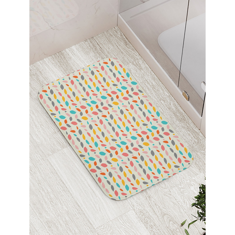 Leaves in Pastel Shades Bath Mat