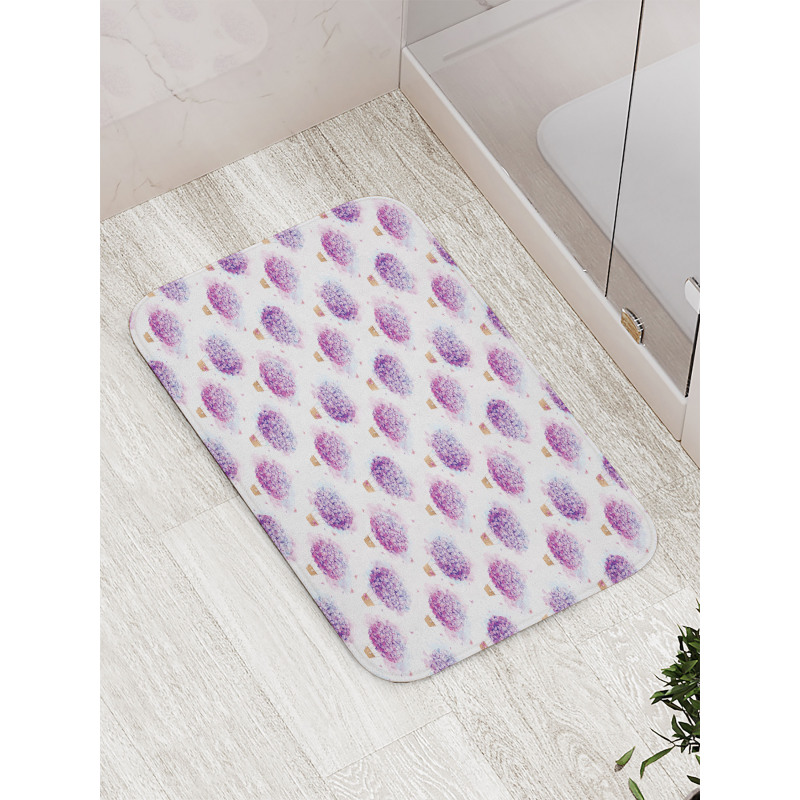 Hot Air Balloons Hydrangea Bath Mat