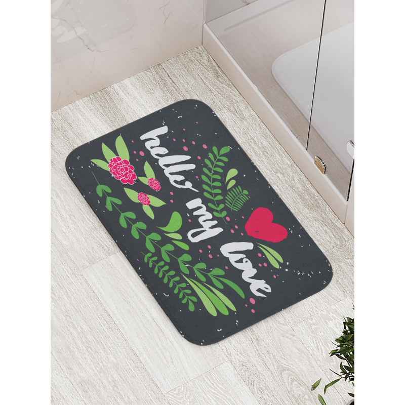 Hello My Love Words Bath Mat