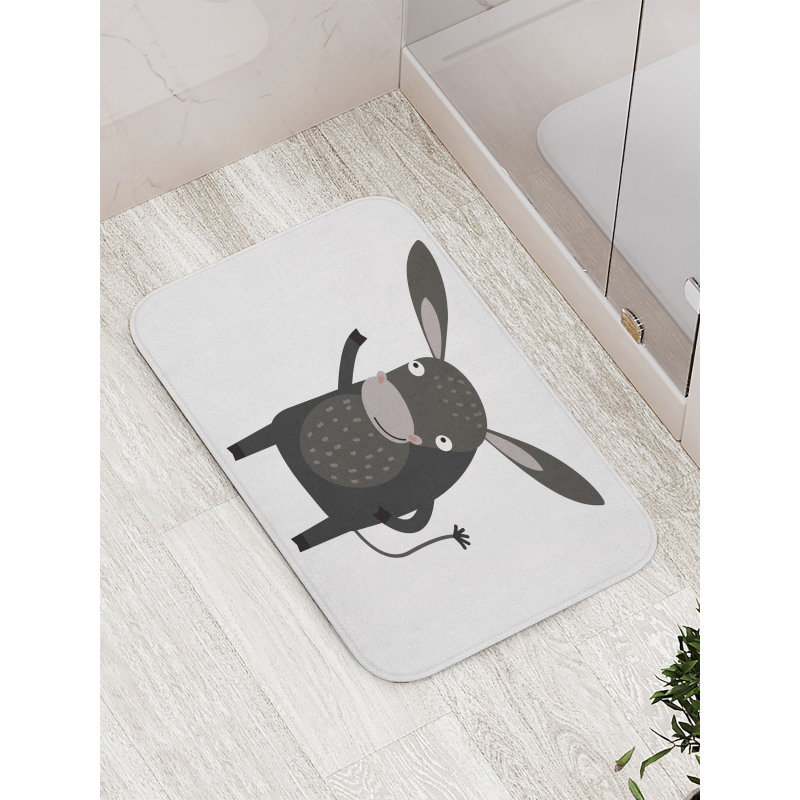 Happy Donkey with a Smile Bath Mat