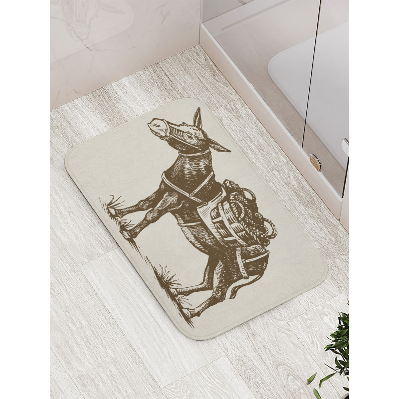 Vintage Animal with Baskets Bath Mat