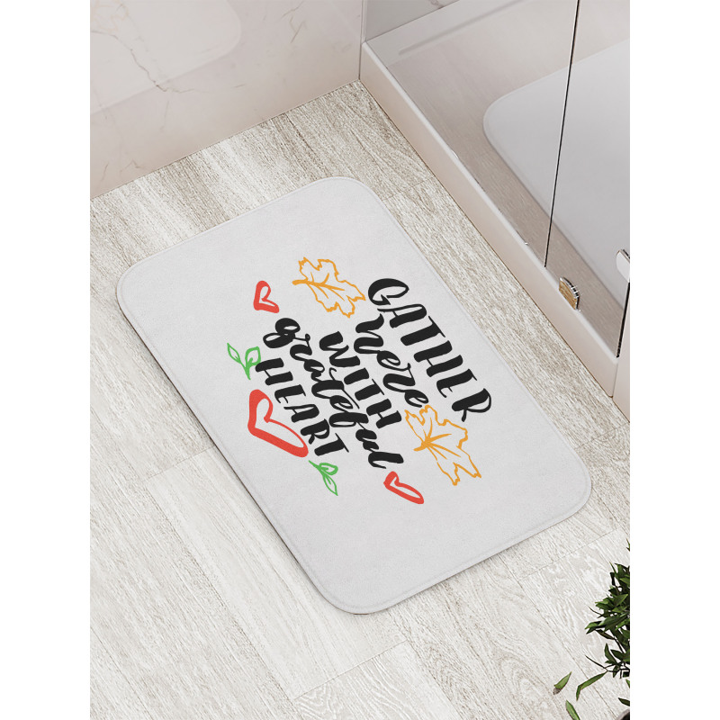 Autumn Season Maple Leaves Bath Mat