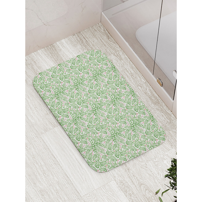 Spring Season Gardening Leaf Bath Mat