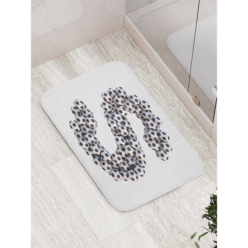 Hexagon Pattern Balls Bath Mat