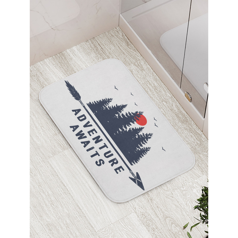 Arrow Calligraphy Bath Mat