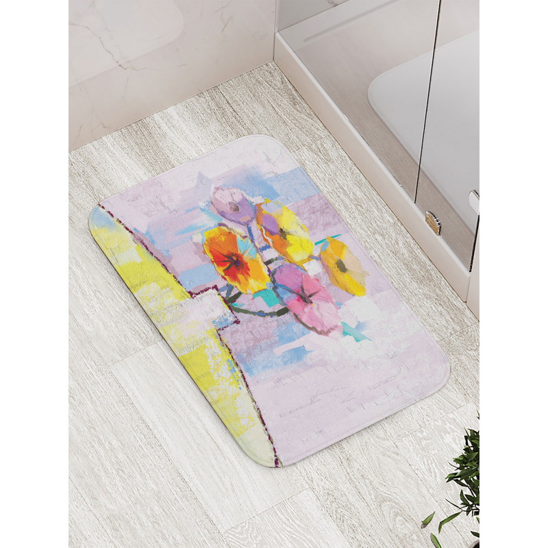 Abstract Oil Paint Art Bath Mat