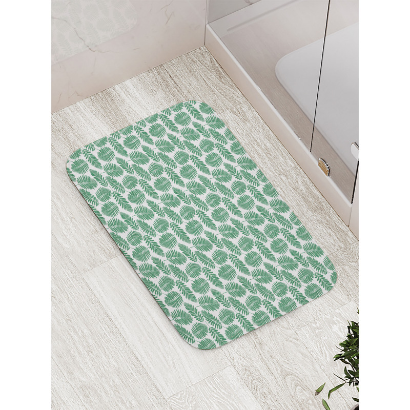 Exotic Leafage Growth Design Bath Mat