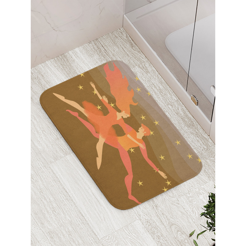 Fire Couple in the Space Bath Mat