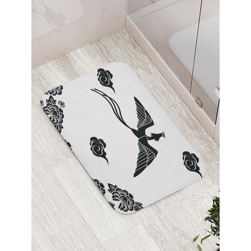 Abstract Mythological Bird Bath Mat