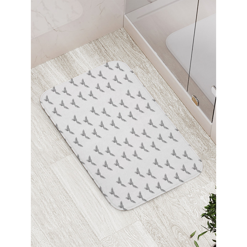 Tattoo Style Black Bath Mat