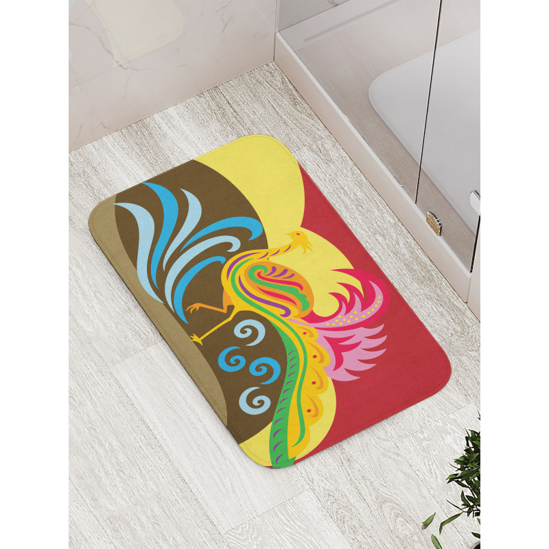 Colorful Abstract Ethnic Bath Mat