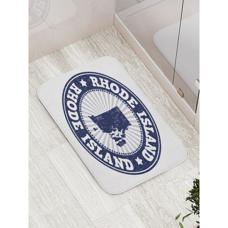 Grungy Stained Stamp Bath Mat