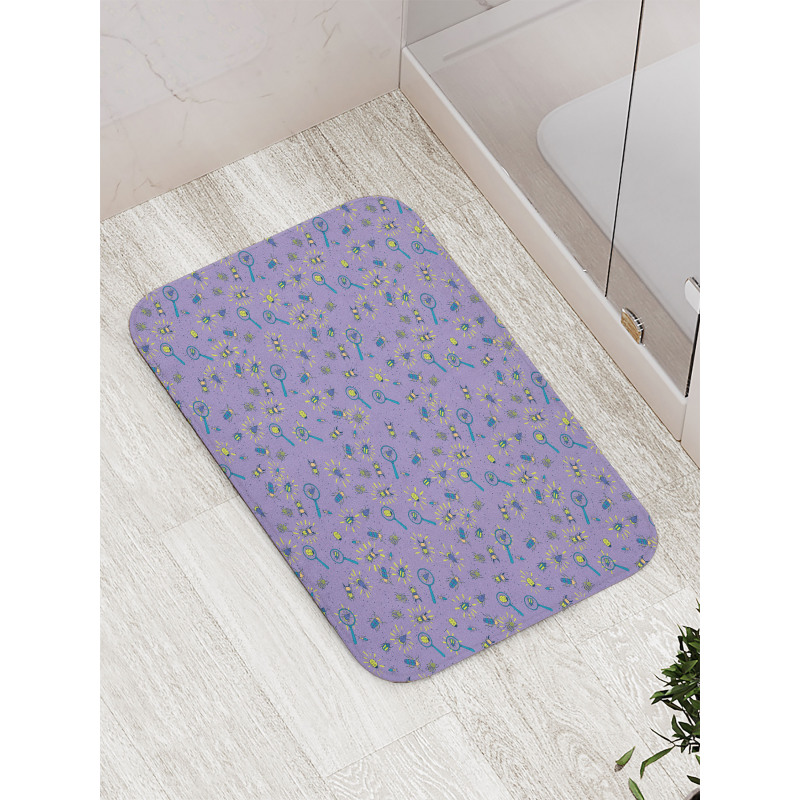 Bugs and Insects Pattern Bath Mat