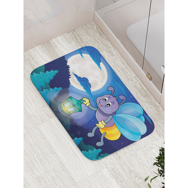 Cartoon Style Insect Bath Mat