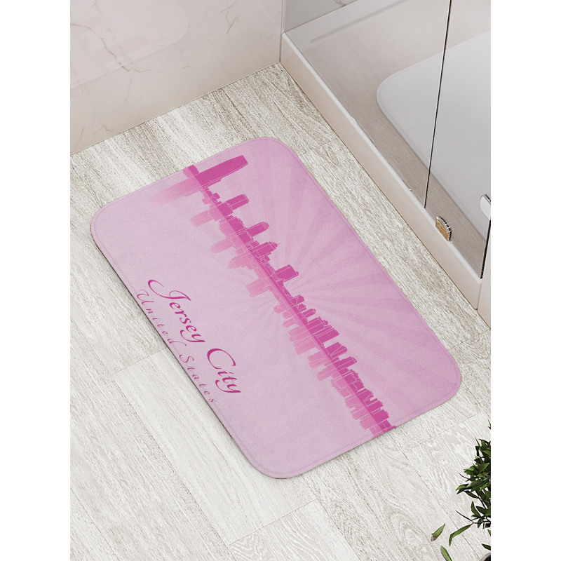 Skyline and Buildings Bath Mat