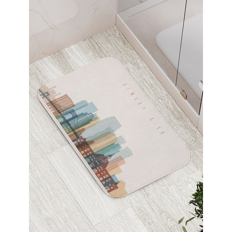 Buildings Bridge Urban Bath Mat