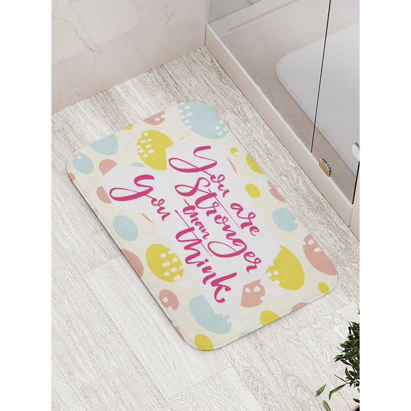 Pastel Circles Inspirationai Bath Mat