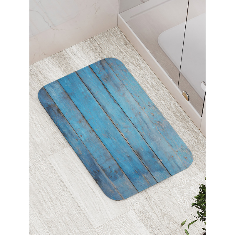 Watercolor Wooden Planks Bath Mat