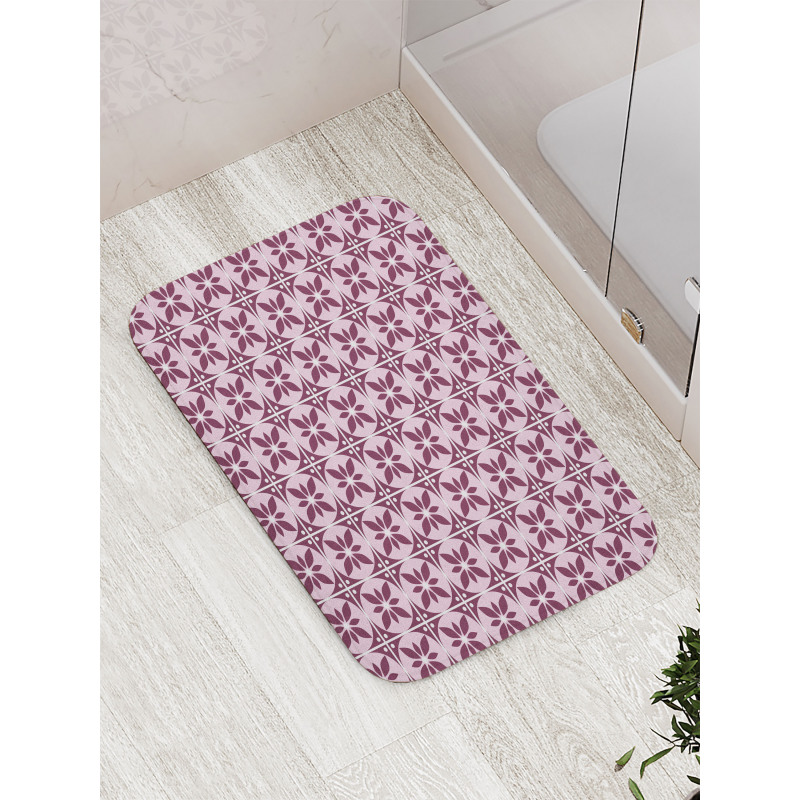 Vintage Tile Floral Bath Mat