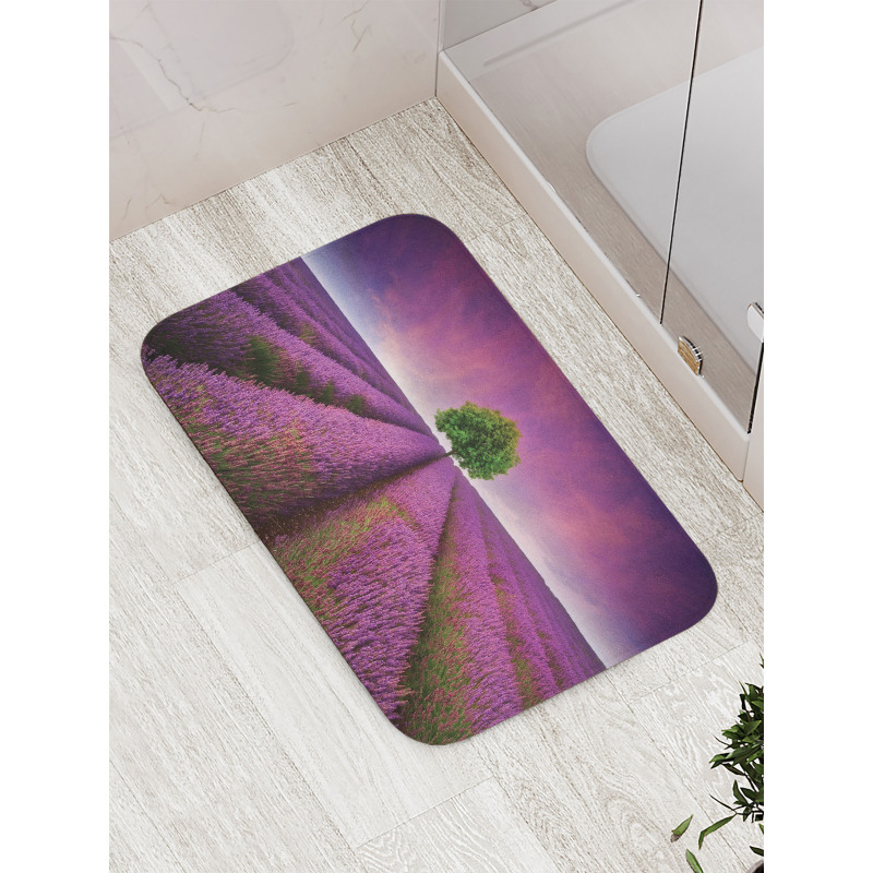 Lavender Fields and Tree Bath Mat