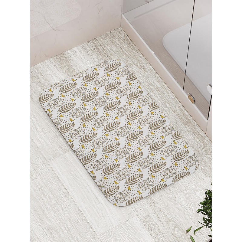 Triangle Branch and Spots Bath Mat