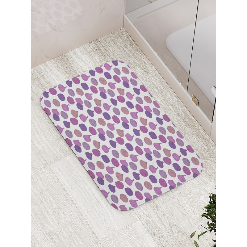 Purple Tones Figs Fruit Art Bath Mat