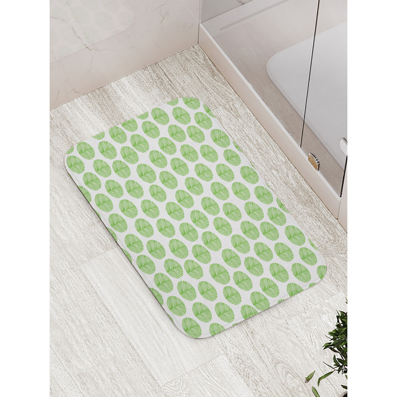 Green Spring Leaf Bath Mat