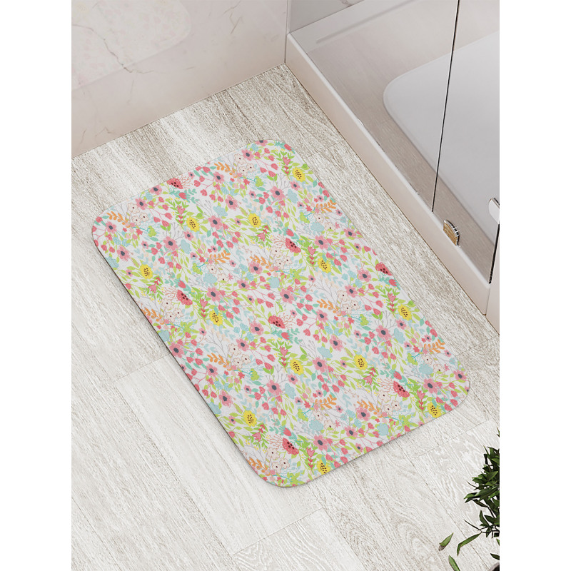 Blossoming Garden Art Design Bath Mat