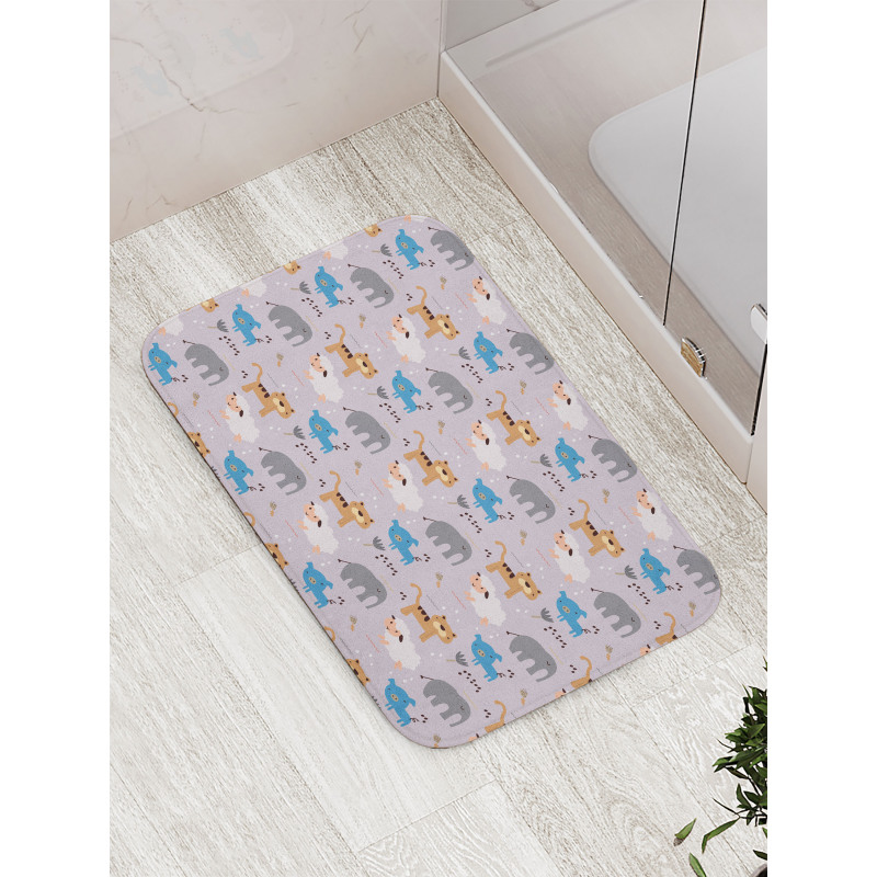 Sheep Elephant Pig Dog Bath Mat