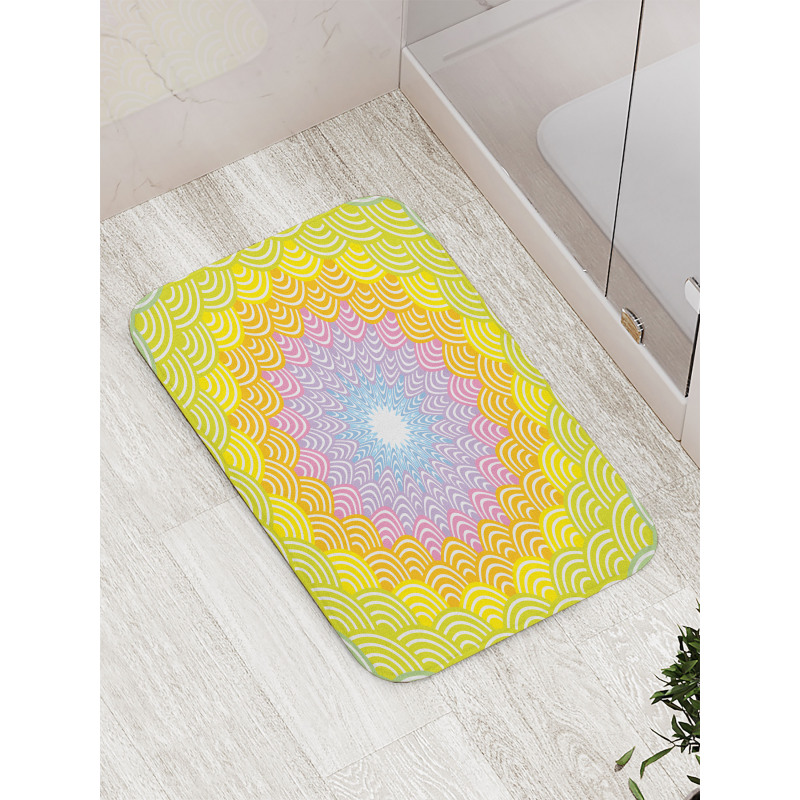 Round Wreath Colorful Bath Mat