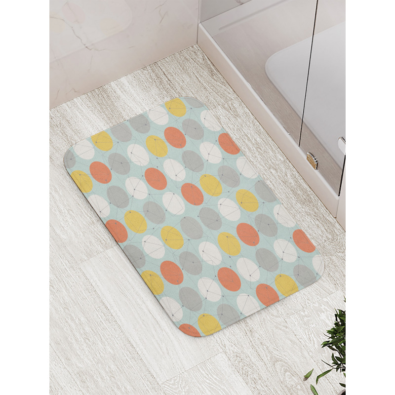 Abstracts Circles Lines Bath Mat