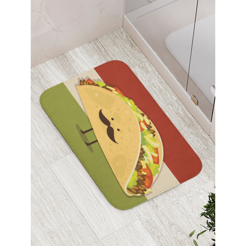 Vintage Style Food Place Sign Bath Mat