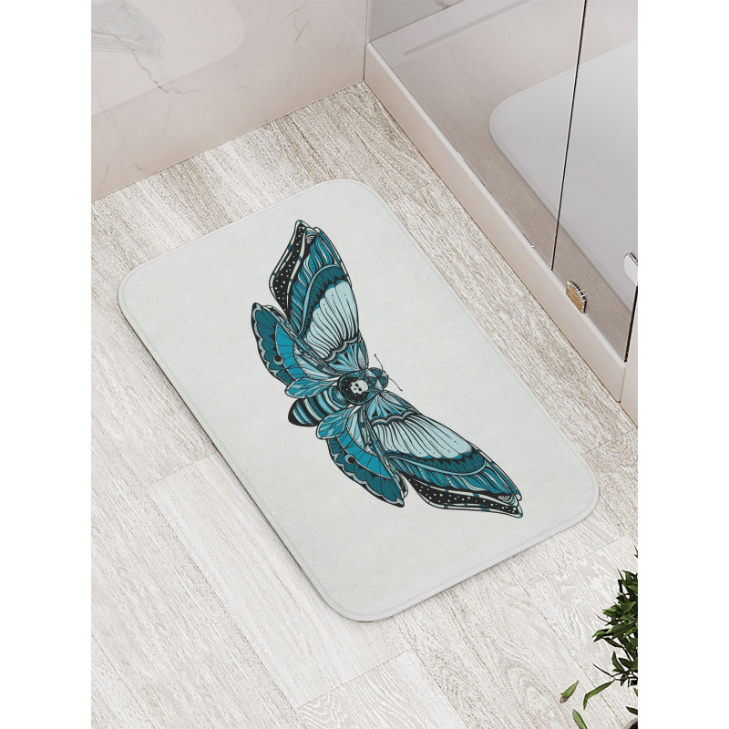 Skull on Butterfly Body Bath Mat