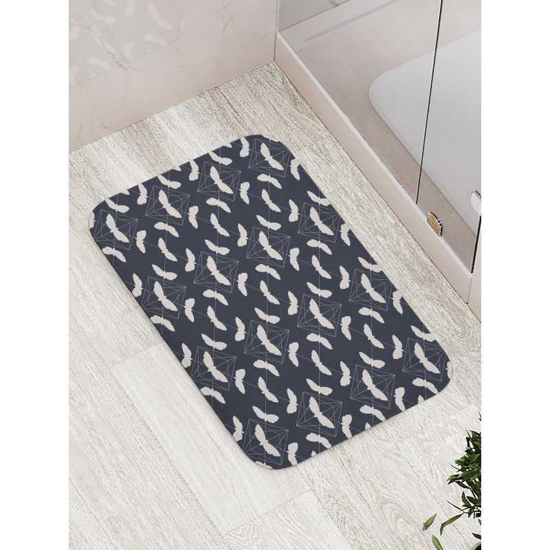 Silhouette Butterflies Bath Mat