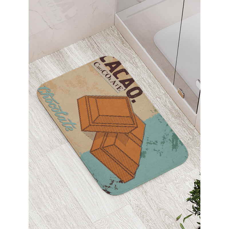 Vintage Chocolate Bar Bath Mat