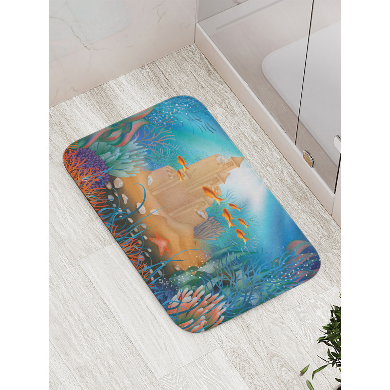 Fish Corals and Castle Bath Mat