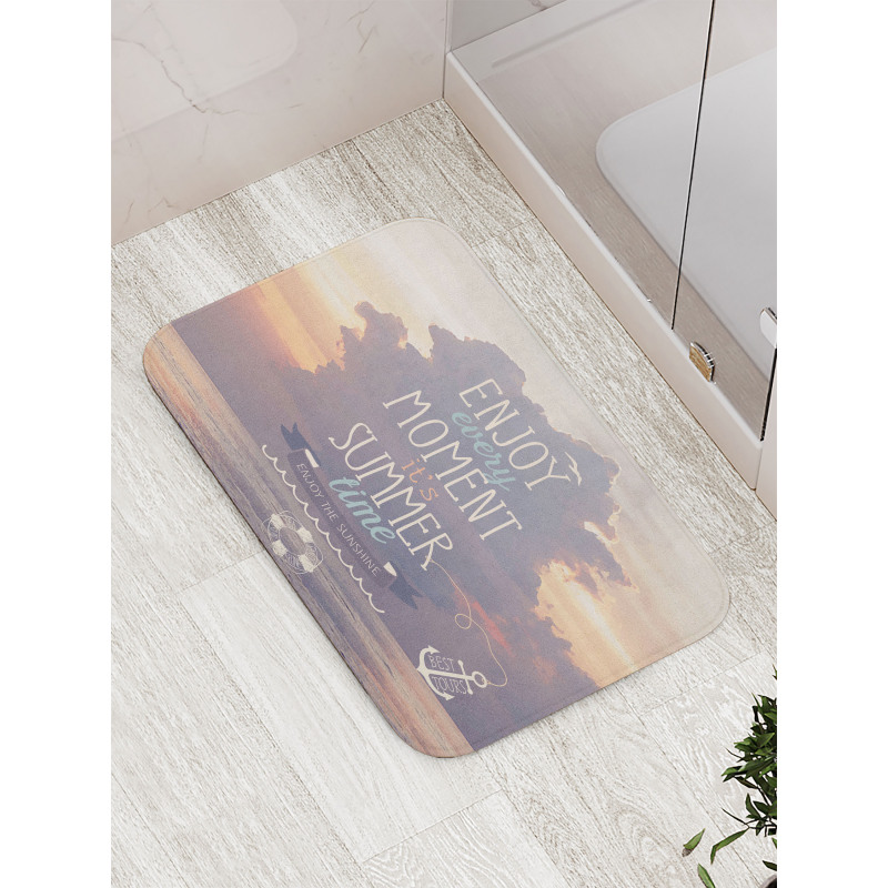 Dream Words Summer Time Art Bath Mat