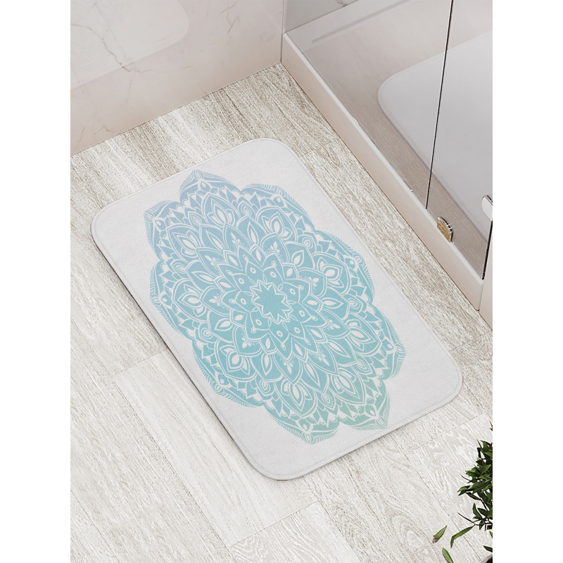 Oriental Round Motif Bath Mat