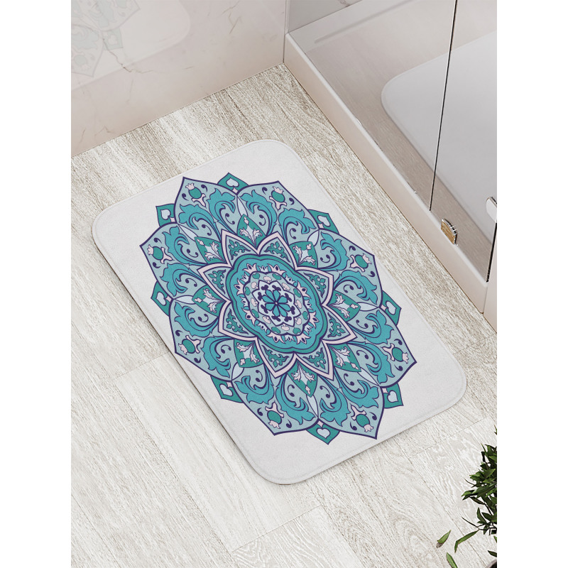 Curly Eastern Flower Bath Mat