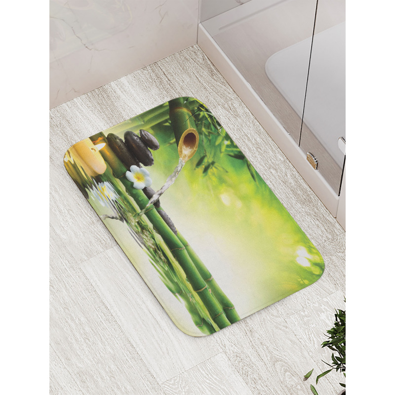 Meditation Stones Bamboo Bath Mat